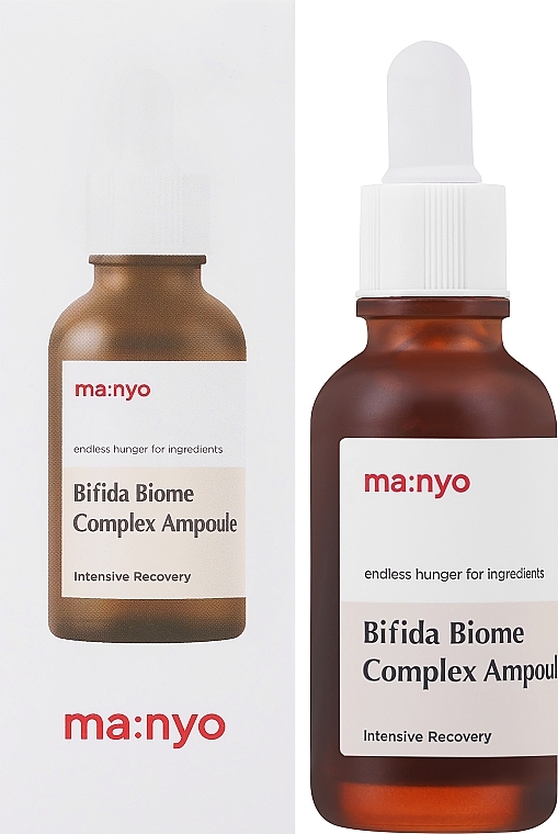 Verjüngender Gesichtskomplex mit Bifidobakterien-Lysat, Probiotika und Hyaluronsäure - Manyo Factory Bifida Biome Complex Ampoule — Bild N2