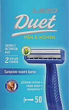 Einwegrasierer Duet für Männer und Frauen 100 St. - Lezo Duet Men & Women Razor — Bild N3