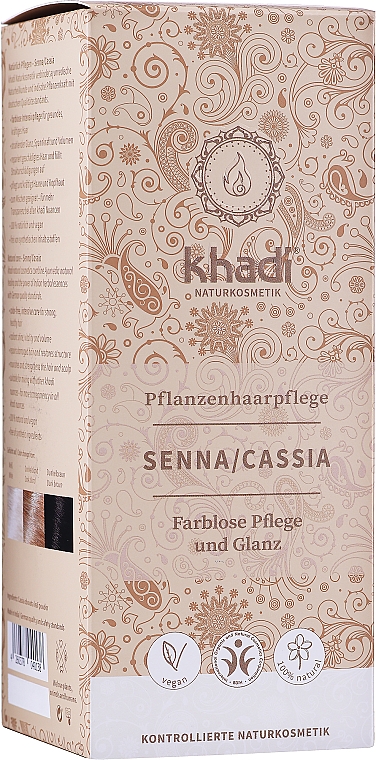 Natürliche Haarkur für mehr Volumen und Glanz - Khadi Herbal Natural Henna Senna/Cassia (colourless)