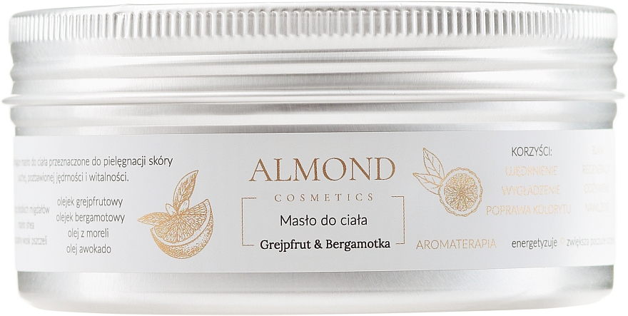 Körperbutter mit Grapefruit und Bergamotte - Almond Cosmetics Grapefruit & Bergamot Body Butter — Bild N2