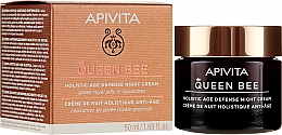 Düfte, Parfümerie und Kosmetik Straffende Anti-Aging Nachtcreme mit griechischem Gelée Royale - Apivita Queen Bee Holistic Age Defense Night Cream