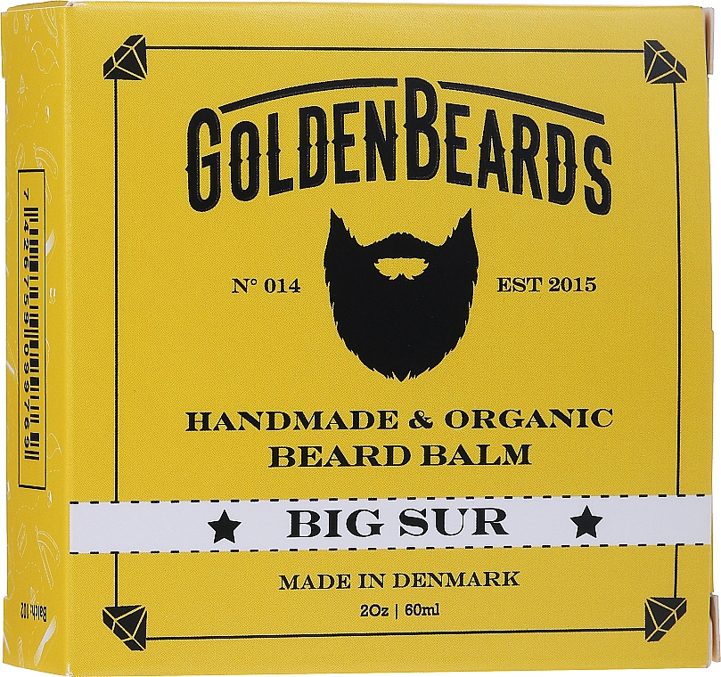 Bartpflegeset - Golden Beards Starter Beard Kit Big Sur (Bartbalsam 60ml + Bartöl 30ml + Bartshampoo 100ml + Bartconditioner 100ml + Bartbürste) — Bild N6