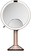 Runder sensorischer Spiegel 20 cm  - Simplehuman Sensor Touch Control Trio Mirror Rose Gold — Bild N1