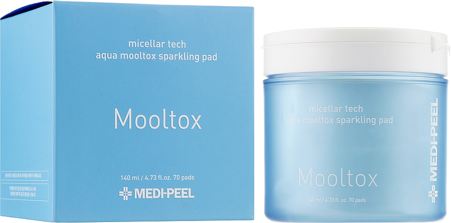 Peeling-Pads zur Befeuchtung und Reinigung der Gesichtshaut - Medi Peel Aqua Mooltox Sparkling Pad — Bild N2
