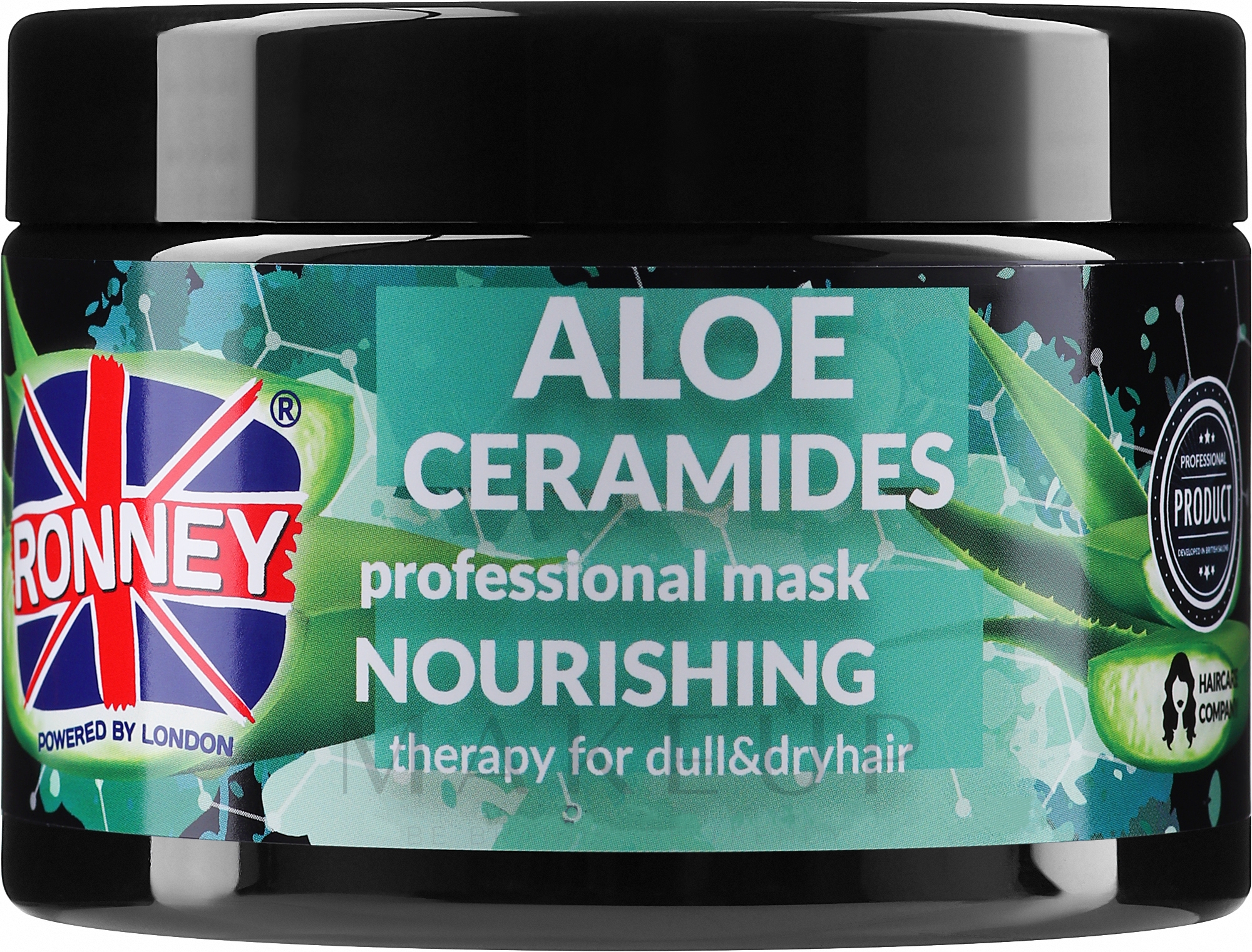 Maske für trockenes und stumpfes Haar - Ronney Professional Aloe Ceramides Mask Nourishing — Bild 300 ml