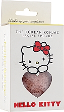 100% Natürlicher Konjac-Schwamm mit rosa Tonerde - The Konjac Sponge Company Facial Sponge and Hook Hello Kitty Pink Clay — Bild N2