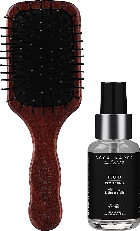 Haarpflegeset - Acca Kappa Gift Set Protecting Fluid And Hair Brush (Haarbürste + Haarfluid 50ml) — Bild N2