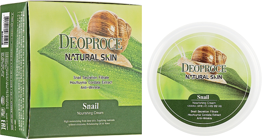 Pflegende Creme für Körper und Gesicht mit Schneckenextrakt - Deoproce Natural Skin Snail Nourishing Cream — Bild N1
