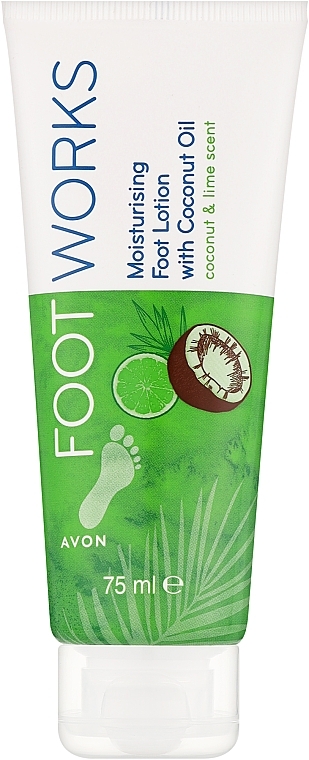 Feuchtigkeitsspendende Fußlotion mit Kokosnussöl - Avon Foot Works Coconut & Lime Moisturising Lotion — Bild N1