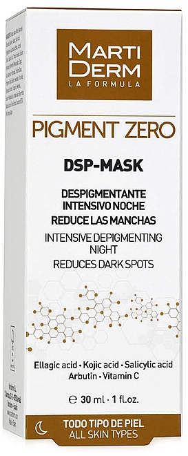 Intensive Gesichtsmaske für die Nacht gegen dunkle Pigmentflecken - MartiDerm Pigment Zero DSP-Mask Intensive Depigmenting Night — Bild N1