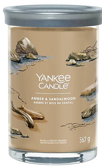 Duftkerze im Glas Amber & Sandalwood mit 2 Dochten - Yankee Candle Singnature — Bild N1