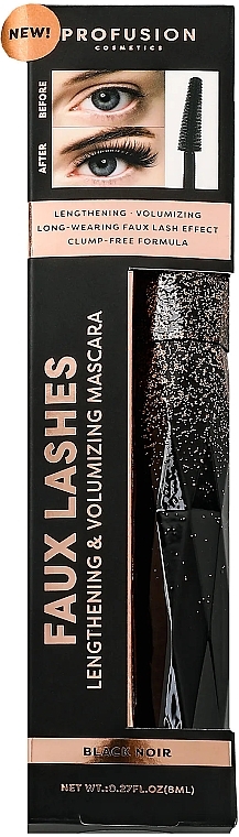 Mascara für mehr Volumen - Profusion Cosmetics Faux Lashes Lengthening & Volumizing Mascara — Bild N3