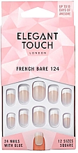 Düfte, Parfümerie und Kosmetik Falsche Fingernägel - Elegant Touch Natural French Bare 124 Short False Nails