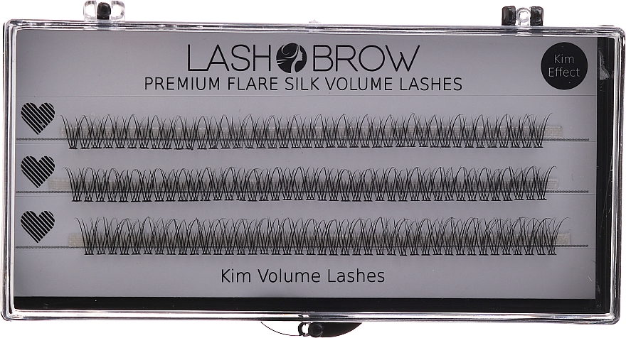 Wimperbuscheln-Set - Lash Brow Premium Flare Silk Kim Volume Lashes — Bild N1