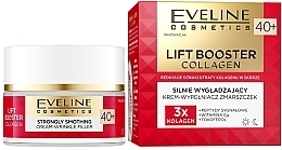 Glättende Anti-Falten-Füllcreme für das Gesicht 40+ - Eveline Cosmetics Lift Booster Collagen Strongly Smoothing Cream-Wrinkle Filler 40+  — Bild N1