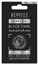 Düfte, Parfümerie und Kosmetik Peel-Off-Maske für das Gesicht mit Aktivkohle - Revuele No Problem Black Mask (Probe)