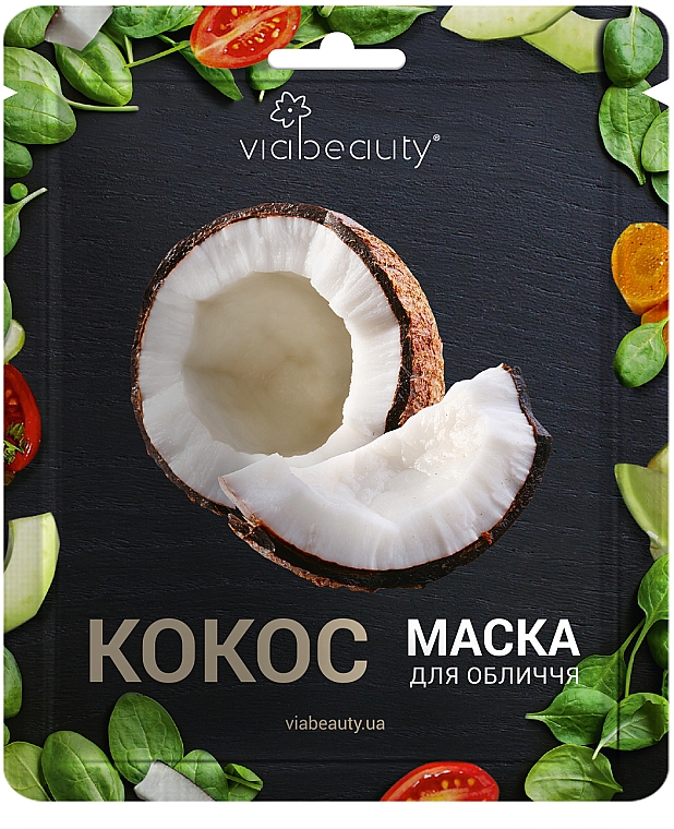 Tuchmaske mit Kokosnusssaft für strahlende Haut - Viabeauty — Bild N1