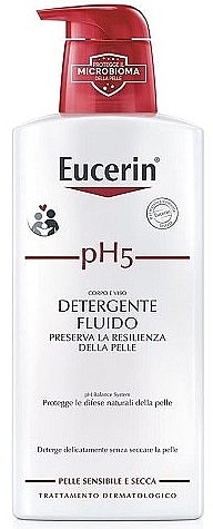 Körperfluid für empfindliche und trockene Haut - Eucerin Ph5 Fluido Detergente — Bild N2