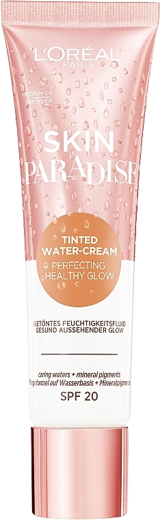 Getönte feuchtigkeitsspendende Creme für das Gesicht - L'Oreal Paris Skin Paradise Tinted Water-Cream — Bild N1