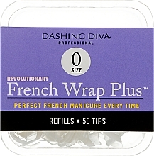 Nageltips French Wrap - Dashing Diva French Wrap Plus White 50 Tips Size 0 — Bild N1