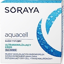 Düfte, Parfümerie und Kosmetik Ultra feuchtigkeitsspendende sauerstoffhaltige Tagescreme mit Hyaluronsäure - Soraya Aquacell Moisturizing Cream