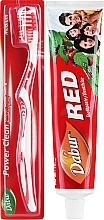 Set mit rotem Pinsel - Dabur Red (toothbrush/1pc + toothpaste/200g) — Bild N1
