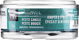 Düfte, Parfümerie und Kosmetik Duftkerze im Glas - WoodWick Petite Candle Juniper & Spruce