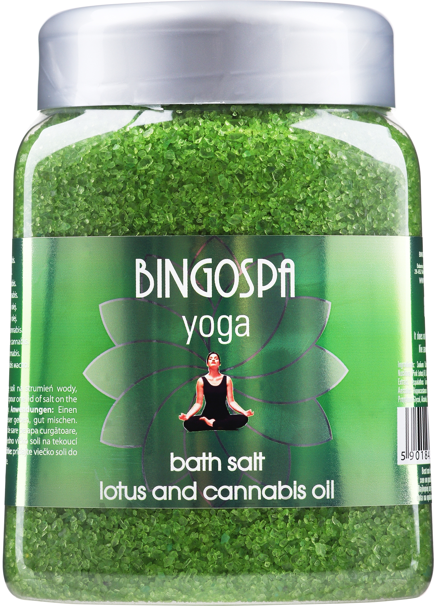 Badesalz mit Lotus und Cannabisöl - BingoSpa Lotus And Cannabis Oil Bath Salt — Bild 850 g