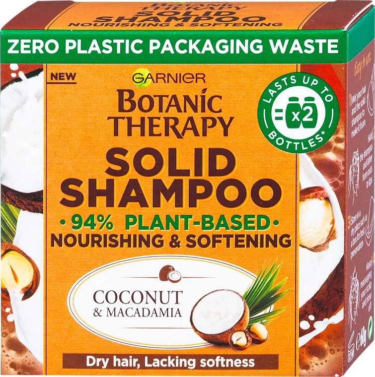 Festes Shampoo für trockenes Haar mit Kokosnuss und Macadamia - Garnier Botanic Therapy Solid Shampoo — Bild N1