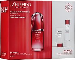 Düfte, Parfümerie und Kosmetik Set - Shiseido Ultimune Global Age Defence Set (conc/50ml + foam/30ml + softner/30ml)