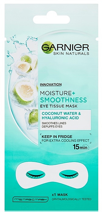 Feuchtigkeitsspendende und glättende Maske für die Augenpartie - Garnier Skin Naturals Moisture+ Smoothness — Bild N1