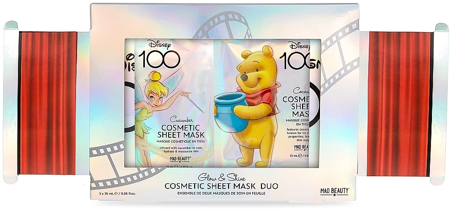 Gesichtsmasken-Set - Mad Beauty Disney 100 Face Mask Duo Tinkerbell & Winnie (Gesichtsmaske 2x25ml) — Bild N4