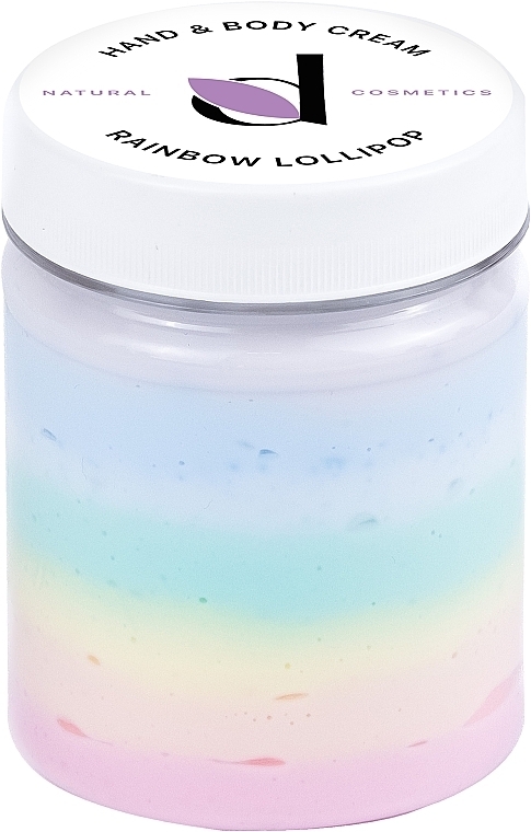 Feuchtigkeitsspendende Körpercreme mit Kokos-, Shea- und Mandelöl - Dushka Body Cream Rainbow Lollipop — Bild N1