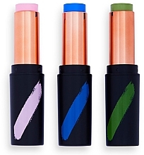Make-up Set - Makeup Revolution Creator Fast Base Paint Stick Set Pink, Blue & Green — Bild N2