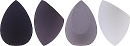 Düfte, Parfümerie und Kosmetik Make-up Schwamm 4 St. schwarzviolett, dunkelviolett, violett, hellviolett - Top Choice 3D Make-up Sponge