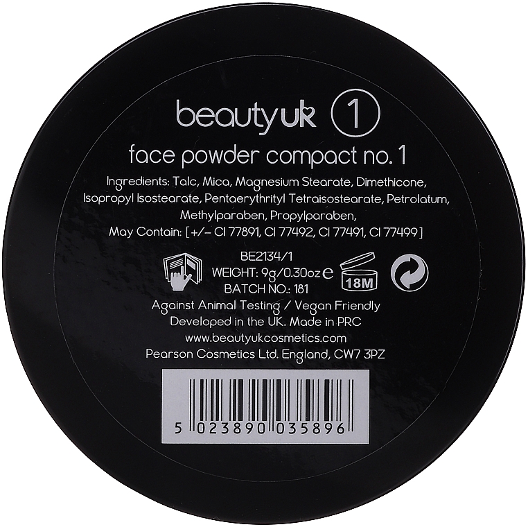 Kompaktpuder für das Gesicht - Beauty UK Compact Face Powder — Bild N2
