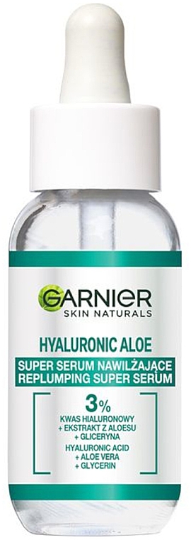 Feuchtigkeitsspendendes Gesichtsserum für normale und Mischhaut mit Hyaluronsäure und Aloe Vera - Garnier Skin Naturals Hyaluronic Aloe Serum — Bild N1
