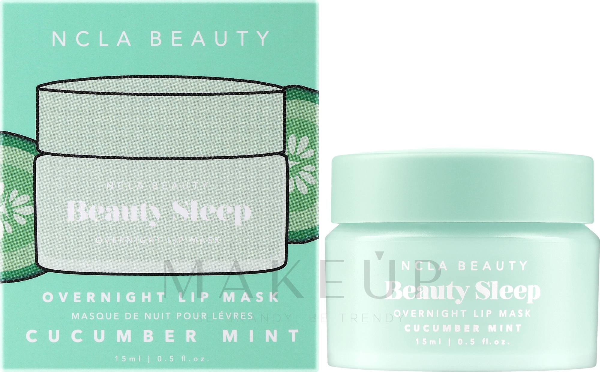 Lippenmaske für die Nacht - NCLA Beauty Beauty Sleep Overnight Lip Mask Cucumber Mint — Bild 15 ml