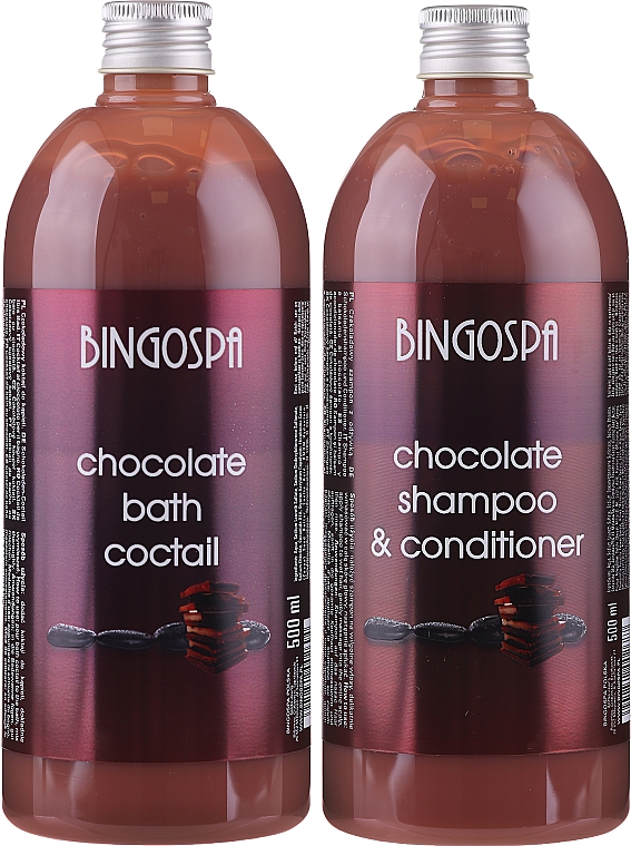 Haar- und Körperpflegeset - BingoSpa Chocolate Set (Badeschaum 500ml + 2in1 Shampoo-Conditioner 500ml) — Bild N1