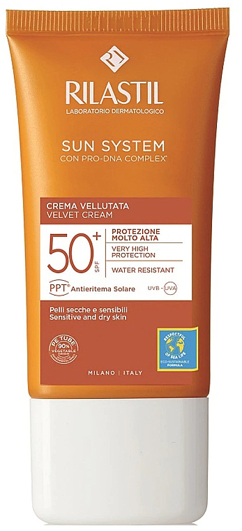 Samtige Sonnenschutzcreme - Rilastil Sun System Velvet Cream SPF50 — Bild N1