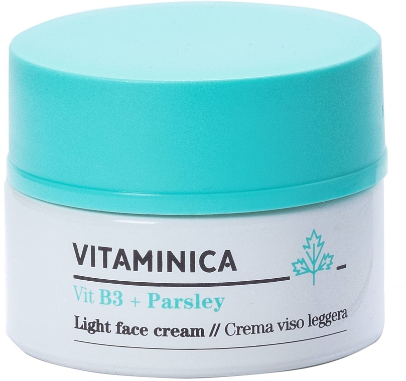 GESCHENK! Leichte Gesichtscreme - Bioearth Vitaminica Vit B3 + Parsley Light Face Cream (Probe)  — Bild N1