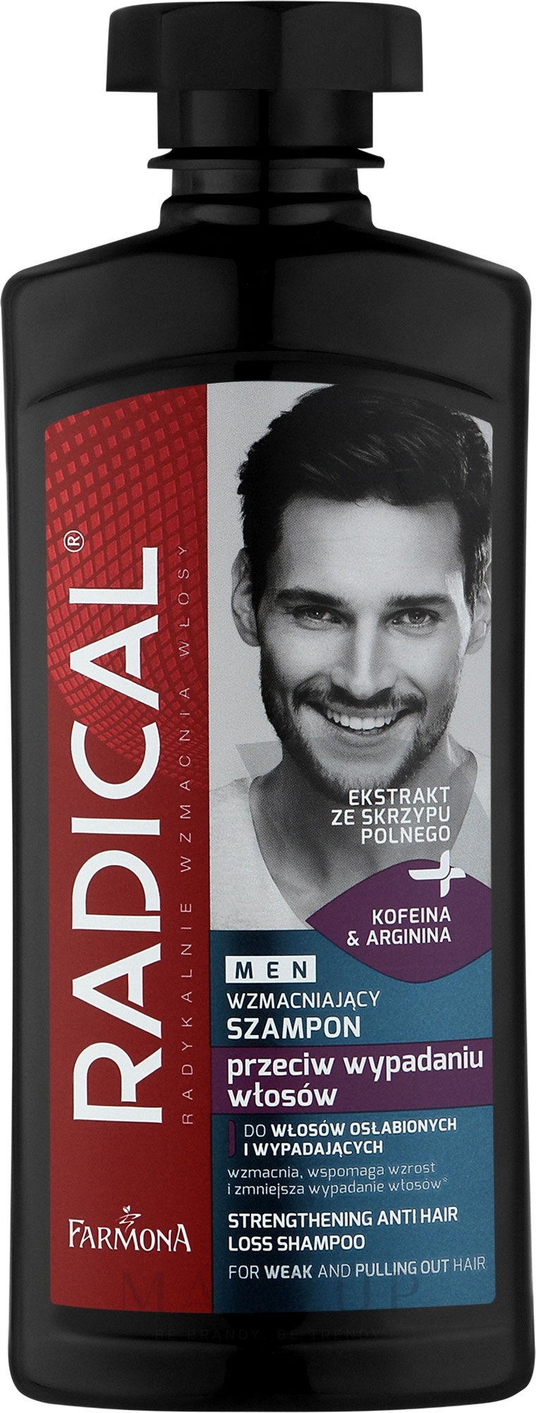 Stärkendes Shampoo gegen Haarausfall mit Koffein und Arginin - Farmona Radical Men Shampoo — Bild 400 ml