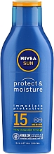 Feuchtigkeitsspendende Sonnenmilch LSF 15 - Nivea Sun Protect & Moisture Sun Lotion SPF15 — Bild N3