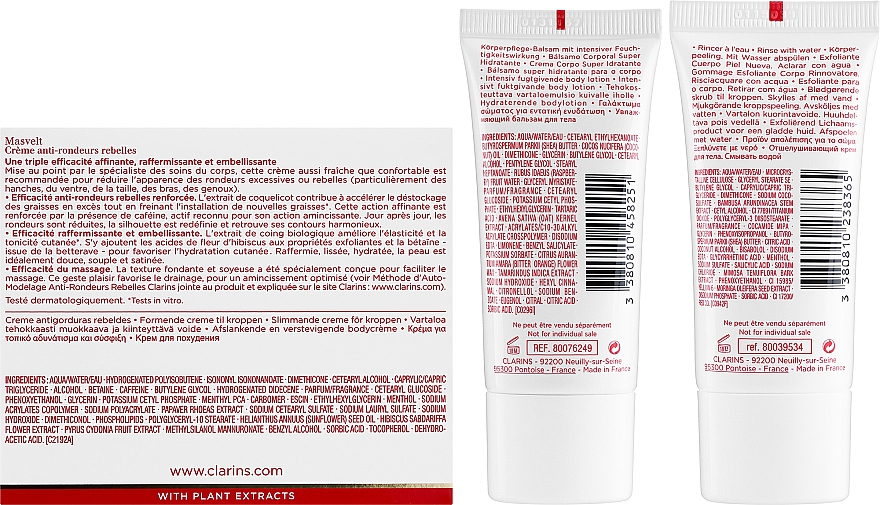 Körperpflegeset - Clarins Masvelt (Körpercreme 200ml + Körperpeeling 30ml + Körperlotion 30ml) — Bild N3