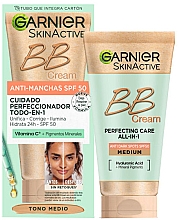 Düfte, Parfümerie und Kosmetik BB-Creme - Garnier Skin Active BB Cream Anti-Dark Spots Spf50