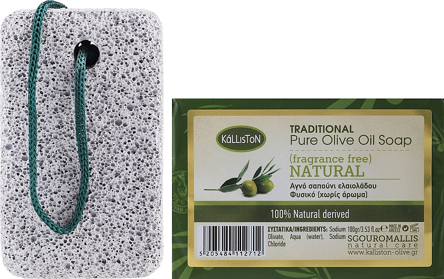 Seifenset Natürliche Seife - Kalliston Set Soap + Pumice  — Bild N1