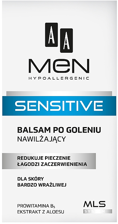 Feuchtigkeitsspendender After Shave Balsam für empfindliche Haut - AA Men Sensitive Moisturizing After-Shave Balm — Bild N3