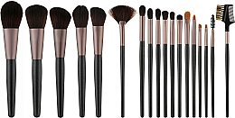 Düfte, Parfümerie und Kosmetik Make-up Pinselset 18-tlg. schwarz - Tools For Beauty MiMo Makeup Brush Black Set
