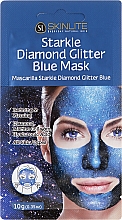 Düfte, Parfümerie und Kosmetik Blaue Peelingmaske mit Meereskollagen und Hyaluronsäure - Skinlite Starkle Diamond Glitter Blue Mask