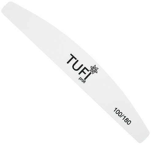 Halbkreisförmige Nagelfeile 100/180 weiß - Tufi Profi Premium  — Bild N2